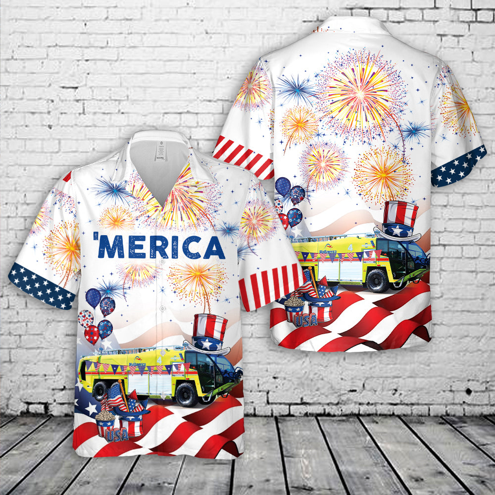 Belleville, Illinois, MidAmerica St. Louis Airport Crash truck Hawaiian Shirt