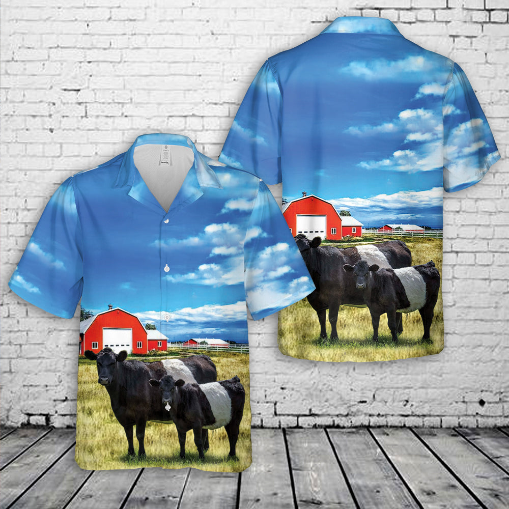 Belted Galloway Cows Hawaiian Shirt