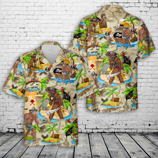 Bigfoot Pirate Hawaiian Shirt