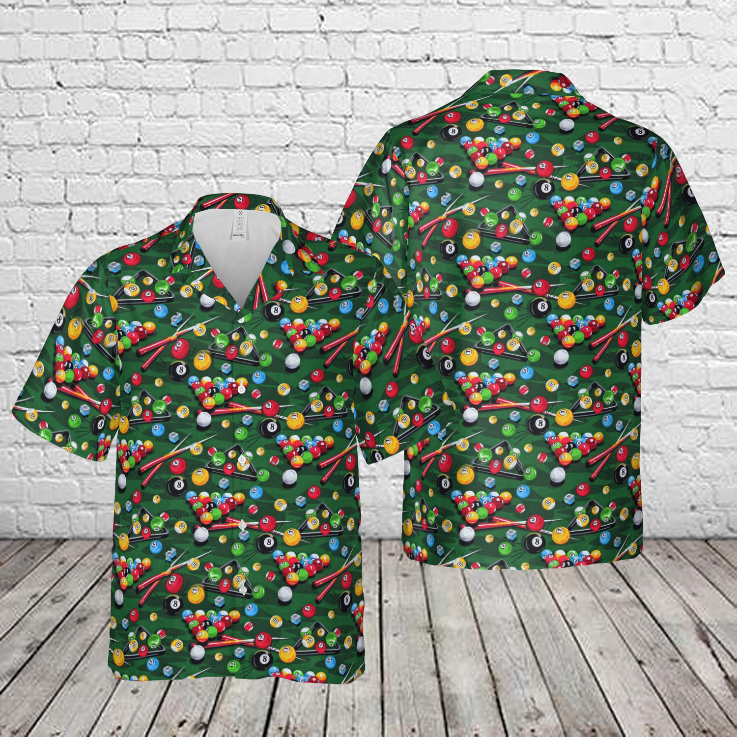 Billiards Eight Balls Hawaiian Shirt