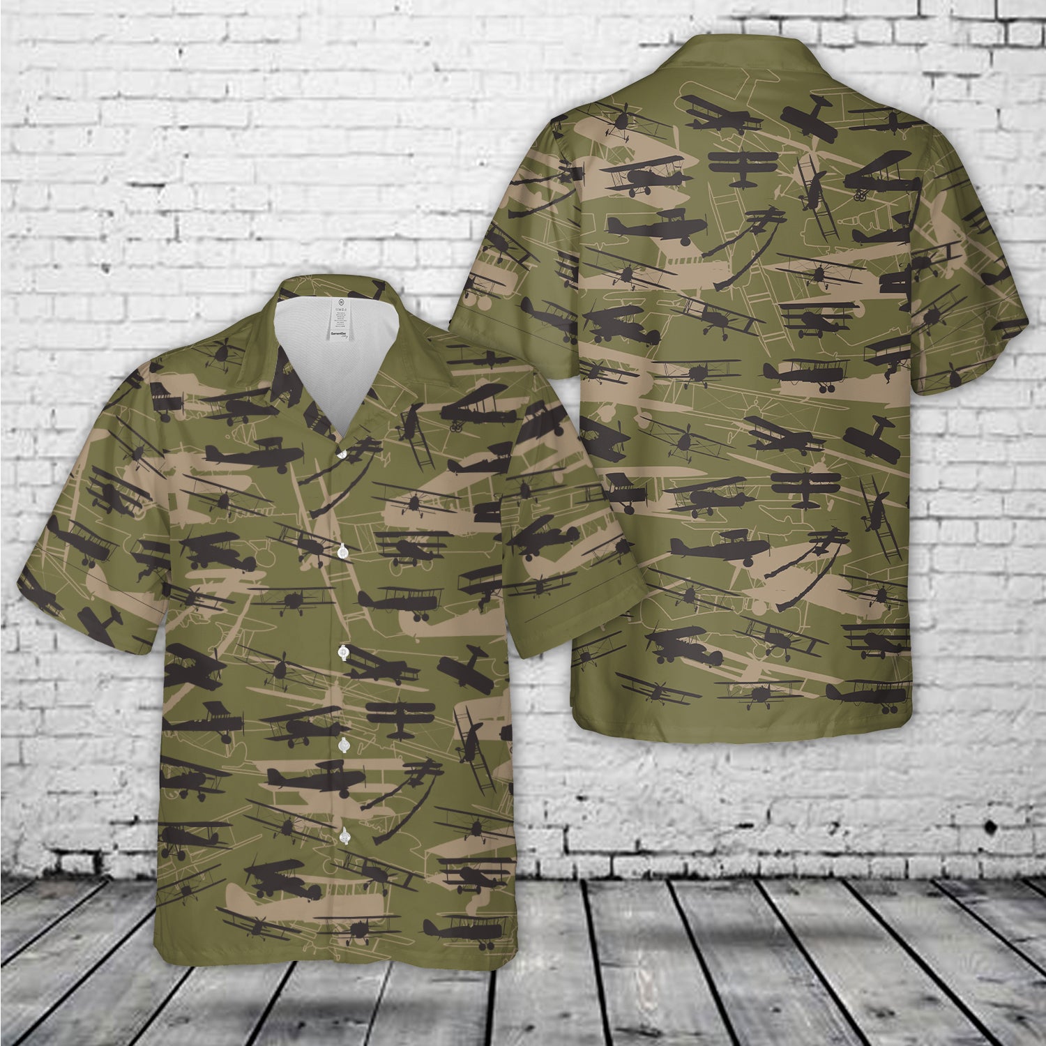 Biplanes Silhouette Hawaiian Shirt