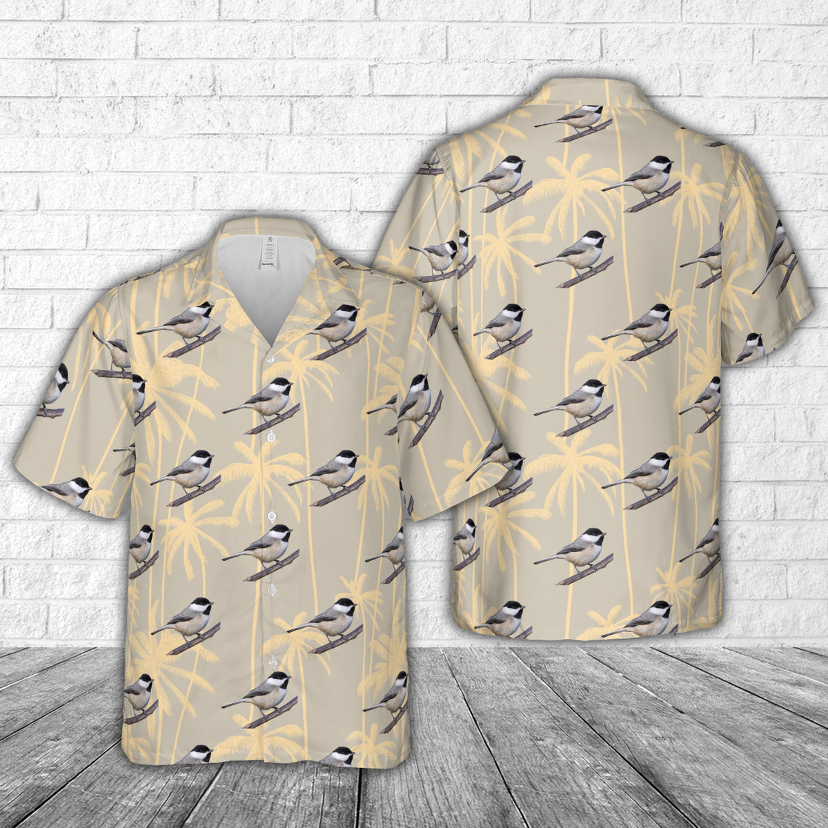 Black-capped chickadee Hawaiian Shirt