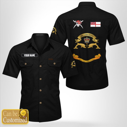 Custom Name Royal Navy Submarine Service Veteran Cotton cargo shirt