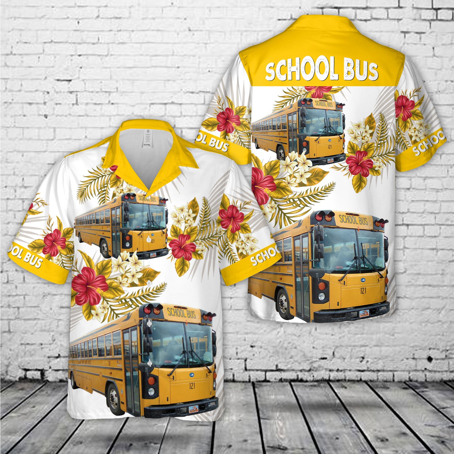 Blue Bird All American Duchesne County School District school bus Hawaiian Shirt