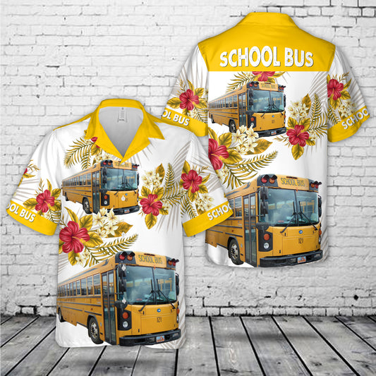 Blue Bird All American Duchesne County School District school bus Hawaiian Shirt