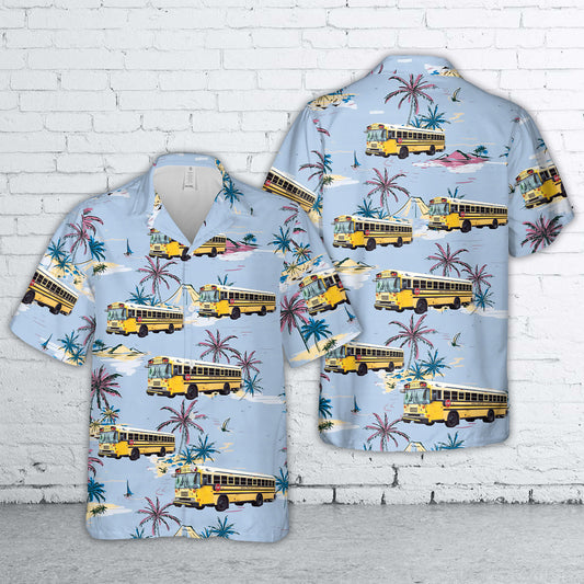 Blue Bird Type D transit-style school bus Hawaiian Shirt