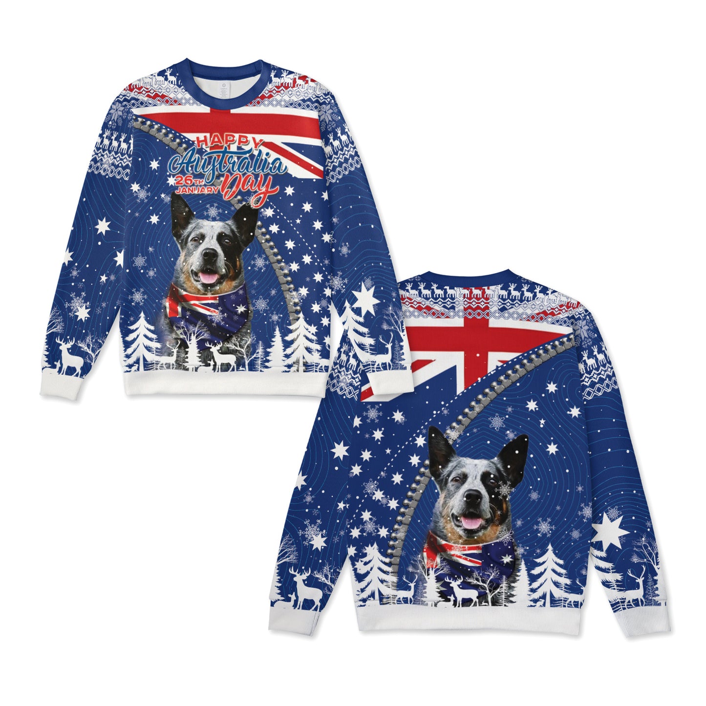 Blue Heeler (Australian Cattle Dog) Christmas Knitted Sweater