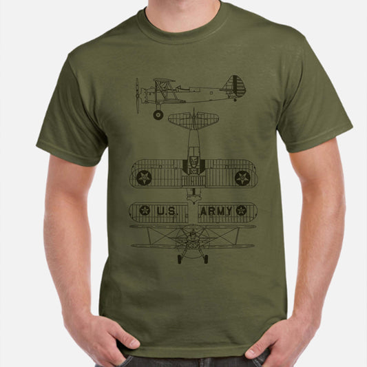Boeing-Stearman Model 75 Classic Unisex T-Shirt Gildan 5000 (Made In US)