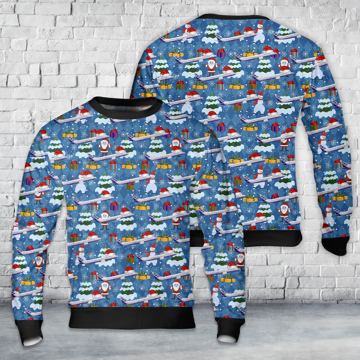 Boeing 737-900 House Color N737X Christmas AOP Sweater