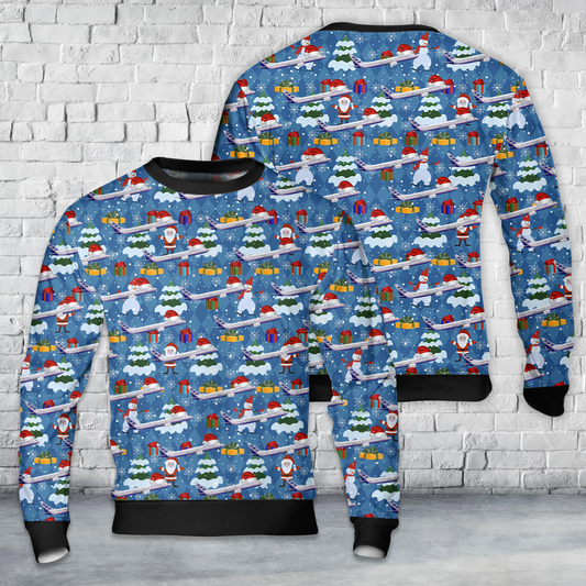 Boeing 737-900 House Color N737X Christmas AOP Sweater