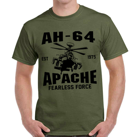 Boeing AH-64 Apache "Fearless Force" Classic Unisex T-Shirt Gildan 5000 (Made In US)