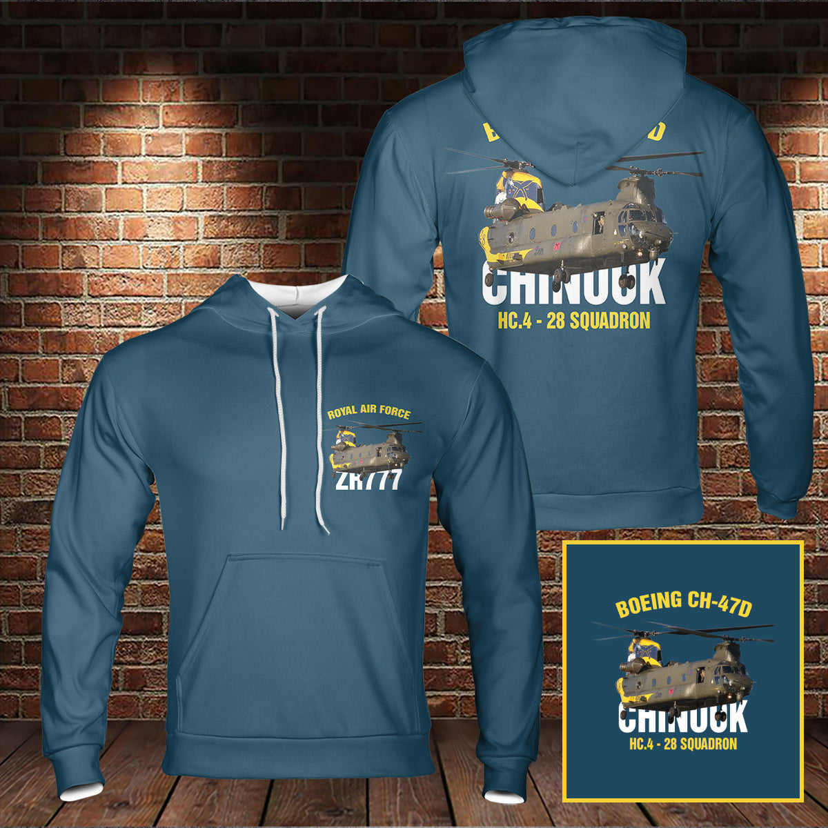 Boeing CH-47D Chinook HC.4 - 28 Squadron, Royal Air Force - ZH777 Hoodie 3D