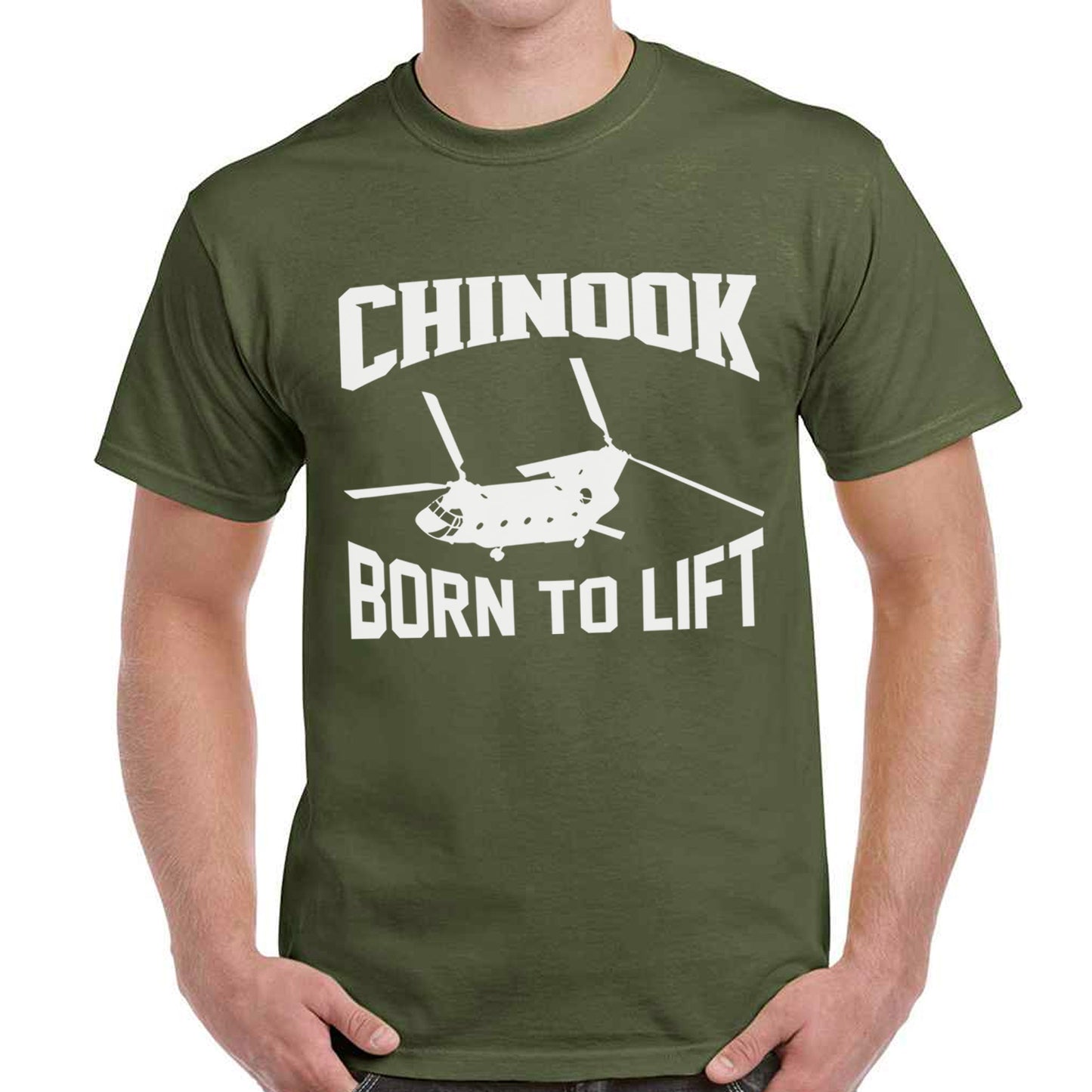 Boeing CH-47 Chinook "Born to Lift" Classic Unisex T-Shirt Gildan 5000 (Made In US)