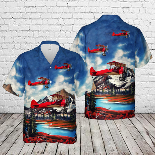 Boeing Stearman PT-17 "Big Red" Hawaiian Shirt