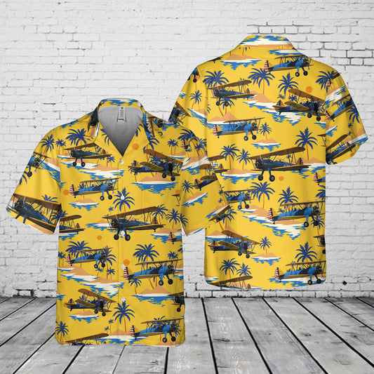 Boeing/Stearman PT-17 Pocket Hawaiian Shirt