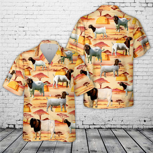 Boer Goat Hawaiian Shirt