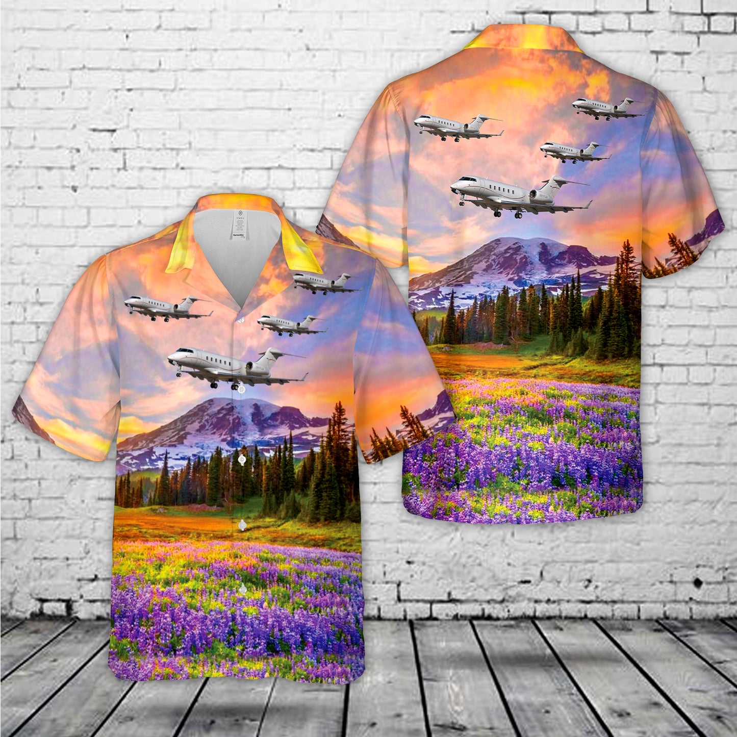 Bombardier BD-100-1A10 Challenger 300 Hawaiian Shirt