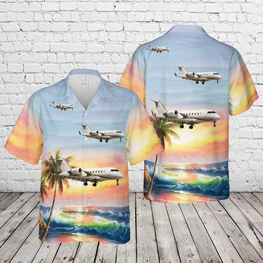 Bombardier CL-600-2B16 Challenger 605 Hawaiian Shirt