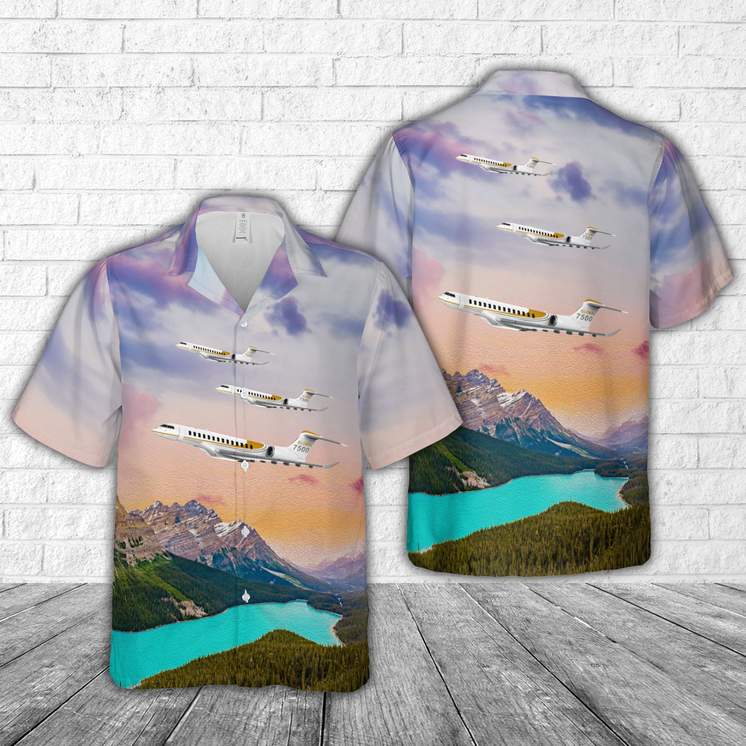 Bombardier Global 7500 Hawaiian Shirt