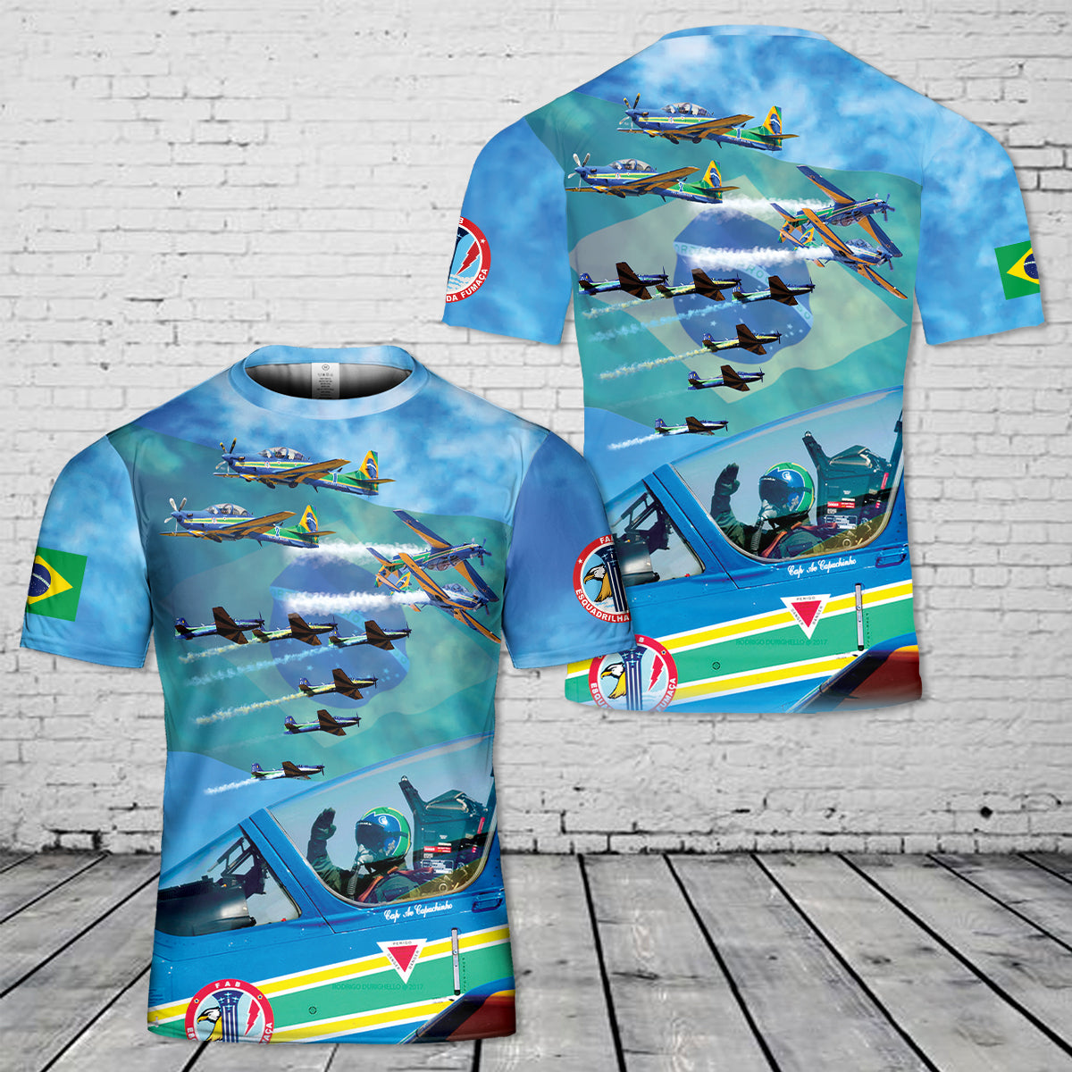 Brazilian Air Force Smoke Squadron air demonstration squadron T-Shirt 3D