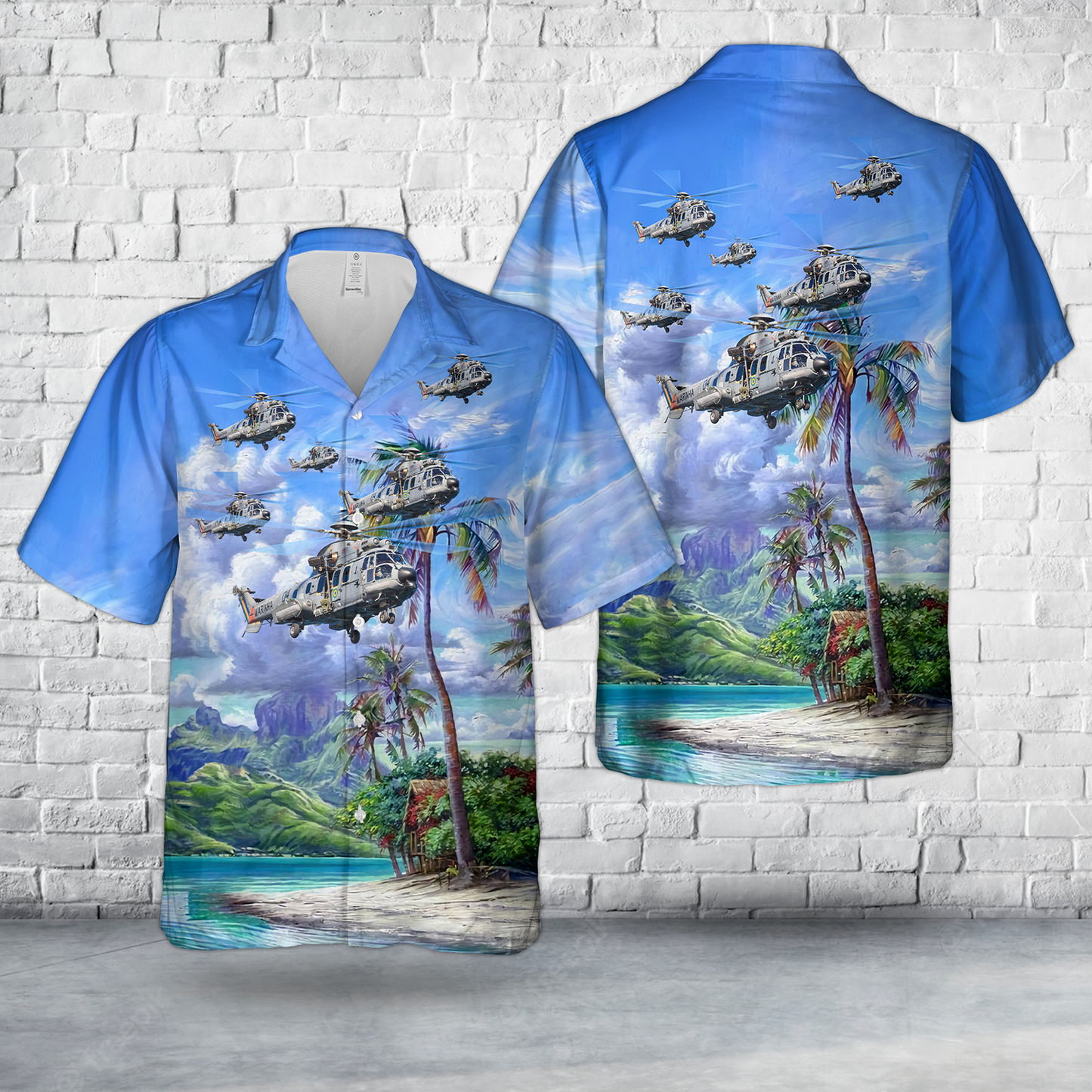 Brazilian Navy Airbus EC725 Super Cougar Hawaiian Shirt