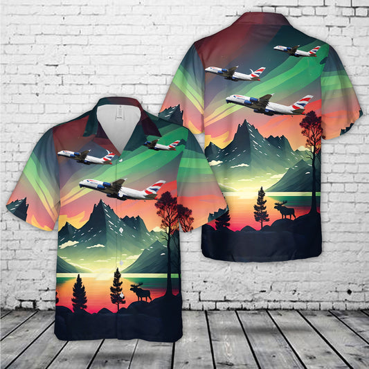 British Airways Airbus A380 G-XLEA Aircraft Hawaiian Shirt