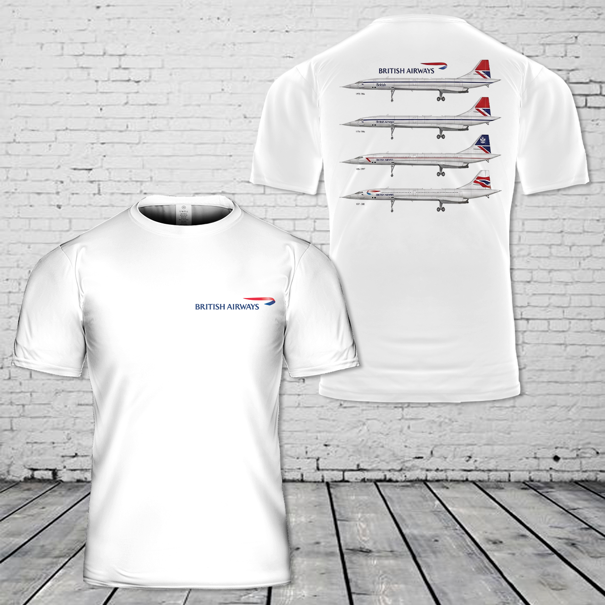 British Airways Concorde Fleet 3D T-Shirt