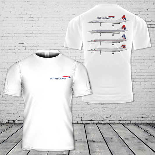 British Airways Concorde Fleet 3D T-Shirt