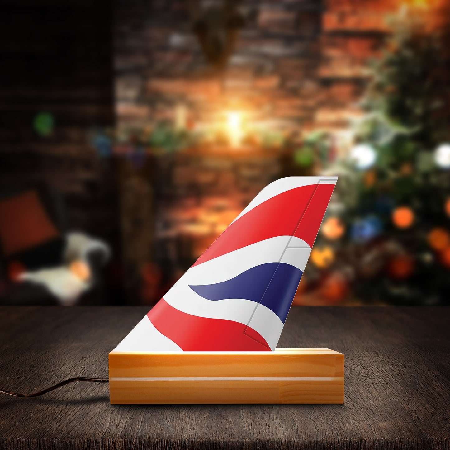 British Airways Union Jack Tail Custom Shape Photo Night Light