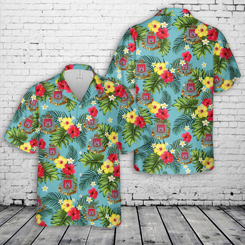 British Army East Surrey Regiment Hawaiian Shirt