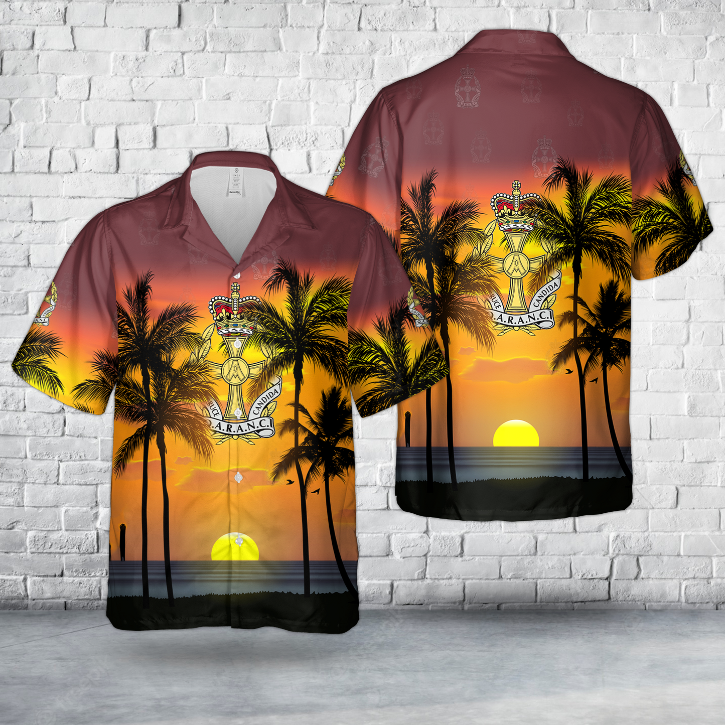 British Army Queen Alexandra's Royal Army Nursing Corps (QARANC) Hawaiian Shirt