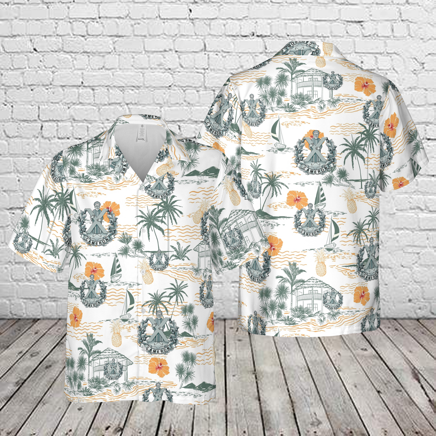 British Army Queen's Own Cameron Highlanders Hawaiian Shirt