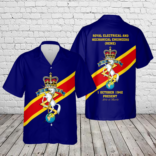 British Army Royal Electrical and Mechanical Engineers (REME) Hawaiian Shirt
