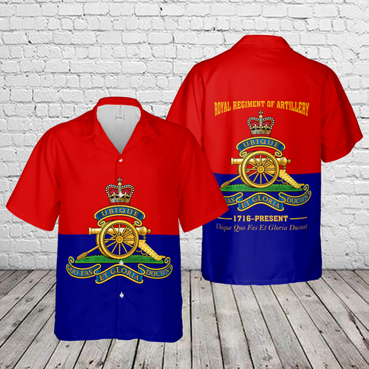 British Army Royal Regiment of Artillery Hawaiian Shirt