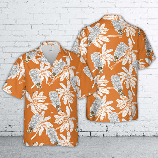 British Army Wales Welsh Royal Welch Fusiliers Hackle Hawaiian Shirt