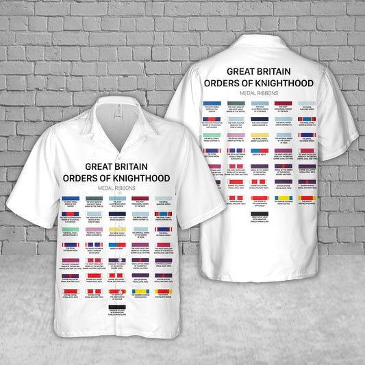 British Orders of Knighthood Military Medal Ribbons Hawaiian Shirt