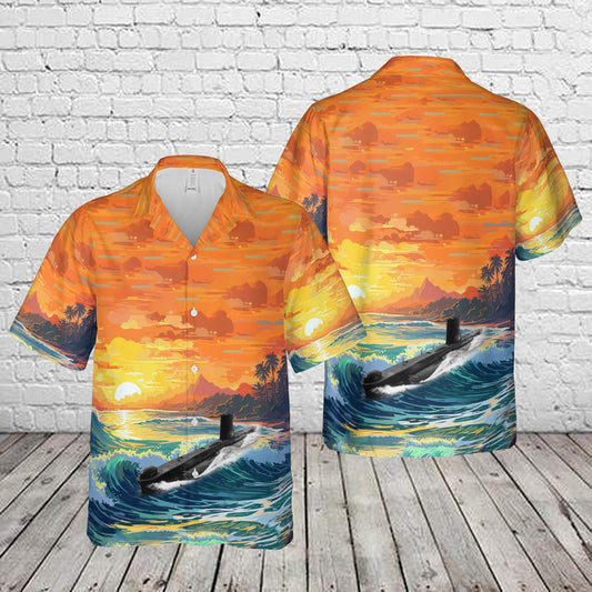 British Porpoise-class submarine Hawaiian Shirt