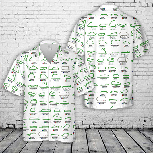 British Racecourses 2024 Horse Racing Hawaiian Shirt