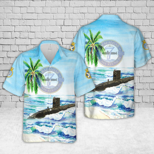 British Royal Navy Trafalgar Class Submarine Hawaiian Shirt
