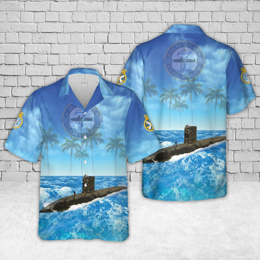 British Royal Navy Trafalgar Class Submarine Hawaiian Shirt