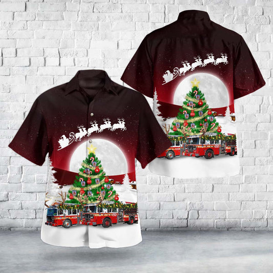 Brooklyn, New York, FDNY Engine 282/Ladder 148 “It Ain't Easy” Christmas Hawaiian Shirt