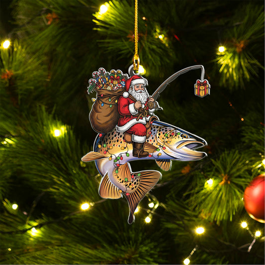 Brown Trout Fishing Christmas Ornament