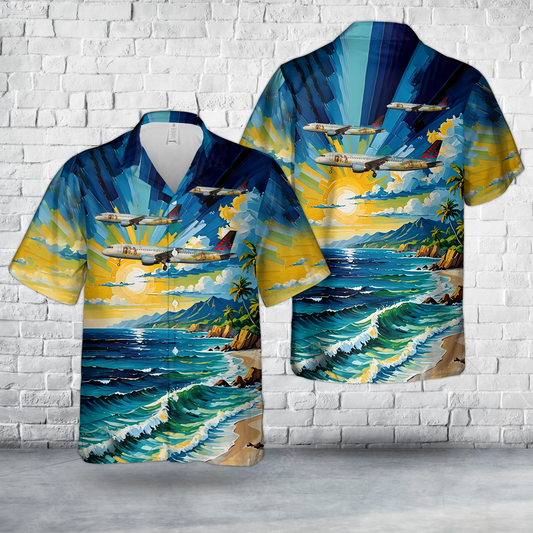 Brussels Airlines (Pieter Bruegel Livery) Airbus A320-200 Hawaiian Shirt