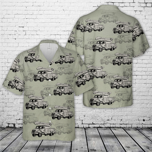 Bucket Truck Silhouette Hawaiian Shirt