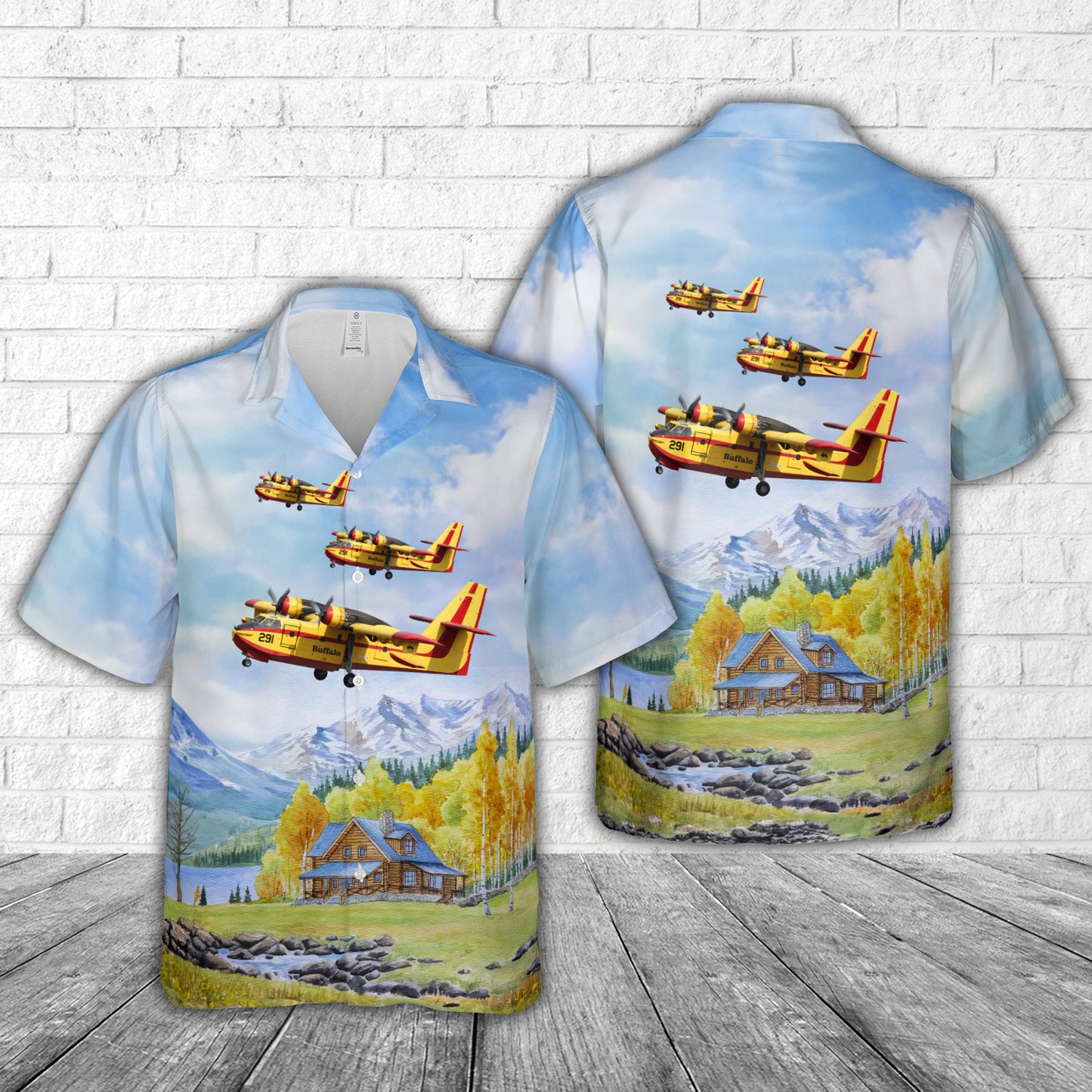 Buffalo Airways Canadair CL-215 Hawaiian Shirt