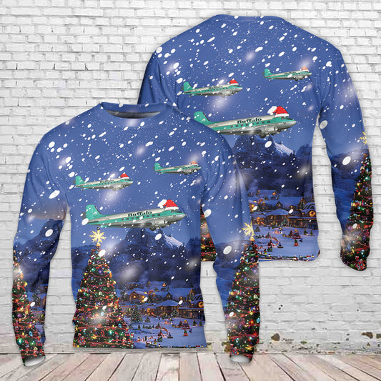 Buffalo Airways Douglas DC-3 AOP Christmas Ugly Sweater