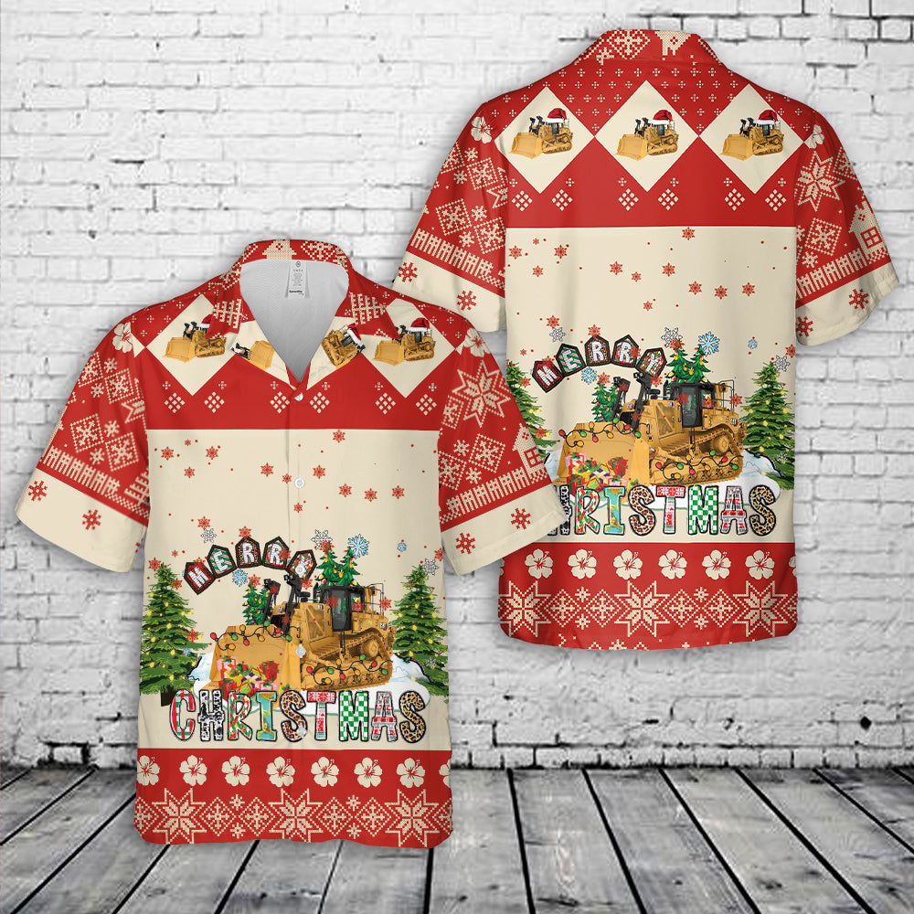 Bulldozer Christmas Hawaiian Shirt