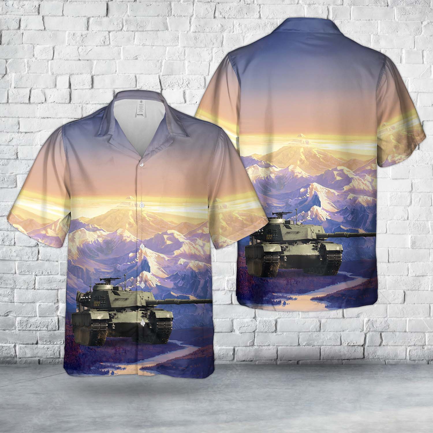 Bundeswehr Kampfpanzer M48 Super Hawaiian Shirt