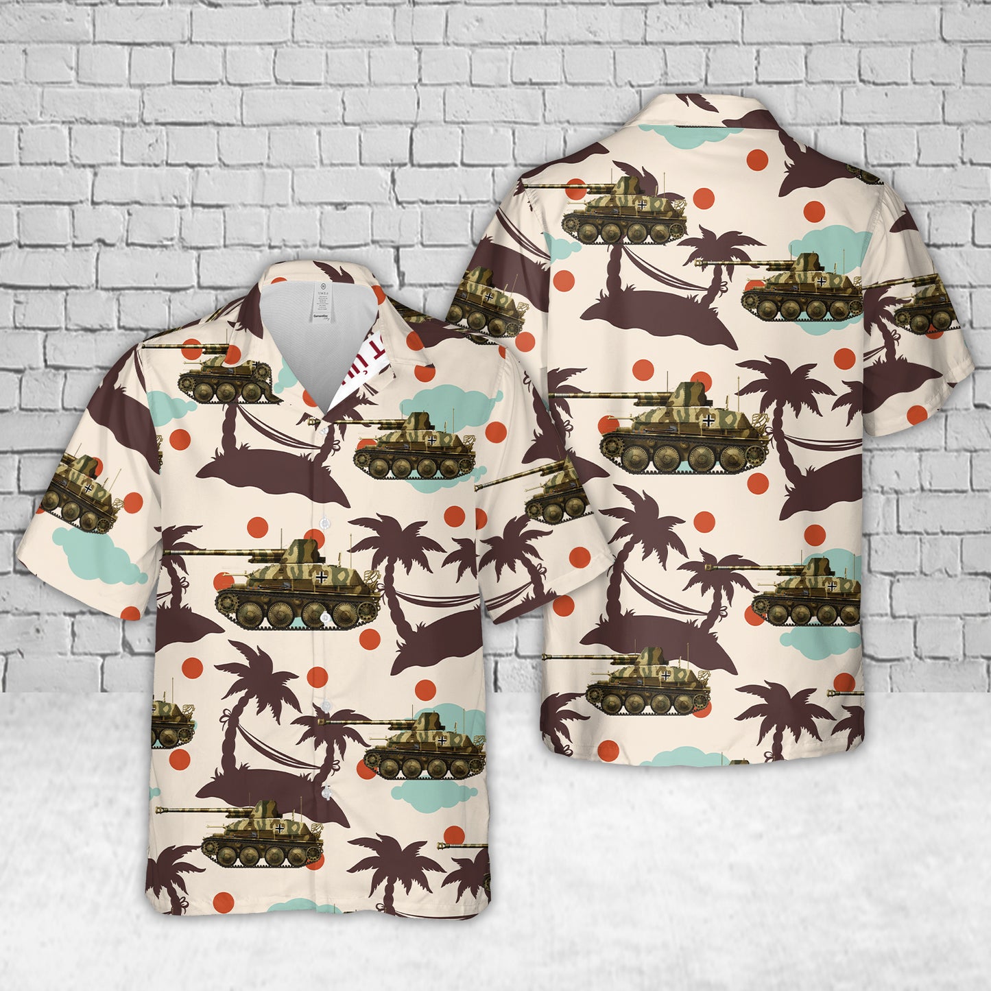 Bundeswehr Marder III with a three-tone camouflage Hawaiian Shirt