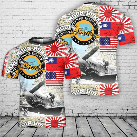 Burma Flying Tigers T-Shirt 3D